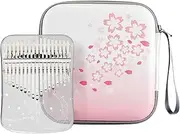Clear Kalimba Thumb Piano - UV Printing Process, 17/21 Keys Acrylic Crystal Kalimba Finger Piano Keyboard, Adults Beginner Children (Color : Star River_21Keys)