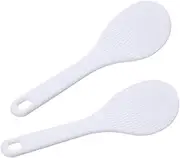 5 Pcs Mini Non-Stick Rice Spoon Rice Paddle Rice Spatula Rice Scooper Scoop for Sushi (White, One Size)
