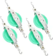 CHILDWEET 4pcs Science Physics Experiment Gear Pulley Set Mechanics Lab Equipment Single Double Pulley Blocks for Student Learning