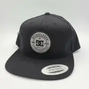 DC Shoes Hat Classic Logo Baseball Cap Snapback Black Men Skate Patch