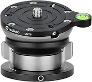 LB-75 75mm Leveling Base for Tripod w Butterfly Lock Collar 55lb Max Load +/-15° Tilt