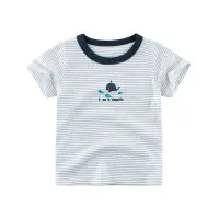 在飛比找蝦皮商城優惠-童裝夏季新款男童短袖T恤批發 中兒童百搭條紋t恤工廠直銷