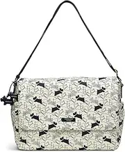 [RADLEY] London Texture Dog Responsible Medium Flapover Crossbody Bag in Chalk Cream, Chalk, M