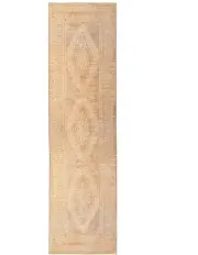 [Miss Amara] Mariana Medallion Washable Runner Rug in Peach/Cream