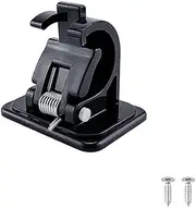 2 Pcs ABS Fishing Rod Racks Elaborate Holder Angling Pole Clamp Clips Multifunctional Brackets Living Room Towel Hook Black