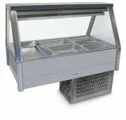 Roband Straight Glass Refrigerated Display Bar 6 pans - Piped and Foamed only...