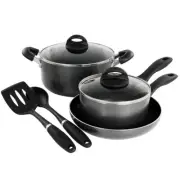 Oster 82931.07 Clairborne 7 Piece Non Stick Aluminum Cookware Set In Granite