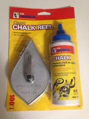 Hanson 100 ft. Crhalk Reel with 4 oz. Blue Chalk