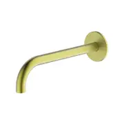 Gareth Ashton Brushed Brass 220mm Poco Curved Basin Spout WELS 6 Star 4 L/min