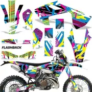 Custom MX Decal Kit with #Plate Husqvarna TE/FE/TX All Models 17-19 FLASHBACK