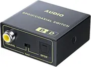 Digital to Analog Audio Converter: with Coaxial to Optical Sound Spdif Converter in Metal Shell for Tv, Amplifier, Speaker
