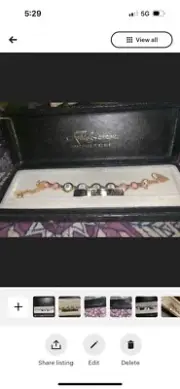 Mint In Box Vintage 1970s Faberge Gold Electroplated BABE Bracelet
