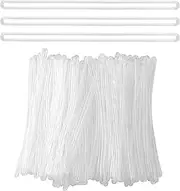 [Koceci] 120 PCS Luggage Tag Loops Clear Plastic Luggage Tags Luggage Tag and Label Straps Only Elastic Bag Tags for Travel Agencies and Schools Suitcases (Clear)