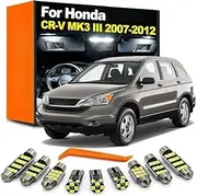 12Pcs LED Bulb Interior Indoor Light Kit, For Honda CRV CR-V III MK3 2007 2008 2009 2010 2011 2012 Vanity Mirror Trunk Lamp