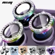 For iPhone 16 15 14 13 Tempered Glass Camera Len Protector Bling Diamond Cover