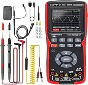 Oscilloscope Multimeter Handheld Digital Multimeter & Oscillometer 2-in-1 Universal Meter Scope Meter 9999 Counts 10MHz 48MSa/s Single Channel Measuring AC/DC Voltage & t Resistance Black