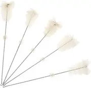 BAZEITFLOW 5Pcs Glass Test Tube Cleaner Brush Durable Flask Brush for Cleaning of Bottles Erlenmeyer Flasks and Drinkware Essential Accessories for Lab and Kitchen