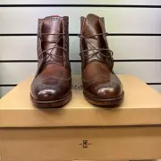 NEW Allen Edmonds "DALTON" Leather Wingtip Dress Boots 10.5 D Dark Chili