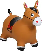 Totority Jumping Horse Toys Kid Toys Outdoor Playset Playset Outdoor Children Toys Tots Toys Jumper Toy Ridable Horse Toy Bouncing Toys Bouncer Light Brown PVC