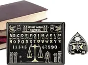 Spirit Talking Board, Miniature Wooden Spirit Board, Metaphysical Divination Tools with Planchette Dowsing Home Decoration for Men & Women