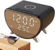 Phone Charger with Clock - Alarm 15w Wireless Fast Charging Station | Multifunctional Digital Charger Charger Digital Sleep Aid for Friends Lovers Coworker