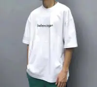 在飛比找Yahoo!奇摩拍賣優惠-Balenciaga 巴黎世家 短T 白色素tee 全新正品