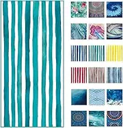 Luxton Striped Turquoise Green Beach Towel, Quick Dry and Sand Free Beach Towel Pool Towel for Swimming Outdoor Camping Towel (Large 160x80cm)