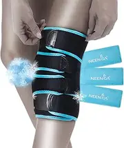 NEENCA Knee Brace with Ice Pack Wrap,Medical Grade Knee Support with 3 Reusable Cold/Hot Gel Pack,Injury and Pain Relief for Meniscus Tear,Joint Pain,Injury Recovery,ACL,Knee Surgery,Sprain & Swelling