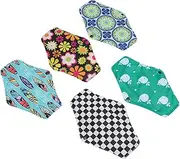 FOMIYES 5pcs Bamboo Charcoal Reusable Sanitary Pads for Women and Men Washable Menstrual Pads Mom-breast Pads-adult Pads
