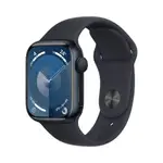 APPLE WATCH S9 GPS 41MM/45MM 午夜色鋁金屬錶殼/午夜色運動型錶帶 智慧手錶 欣亞