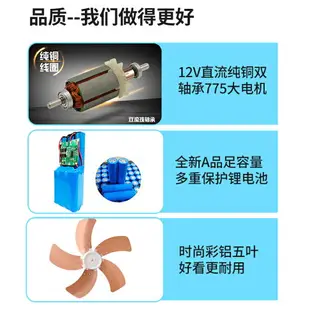 太陽能風扇 電風扇 太陽能壁扇 12V墻壁扇 掛扇 直流低壓電風扇 電瓶風扇 充電風扇『xy10405』