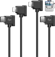 USB C to iOS Remote Controller Cable for DJI Mavic 3, Mini 2 3 Pro, Air 2S, Mavic Air 2, DJI RC-N1, DJI Drone for iPhone 14 Plus 13 Pro Max 12 XR OTG Data Cable Type-C Cord (iOS Connector) 1FT 2 Pack