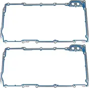 LS Oil Pan Gasket Sets of 2 - OS30693R 12612350 OS32241 12558760 12580672 Compatible with GM LS1 LS2 LS3 LS6 LM7 LQ4 LQ9 V8 Engine 4.8L 5.3L 5.7L 6.0L 6.2L Chevrolet GMC Cadillac Pontiac Saab Isuzu