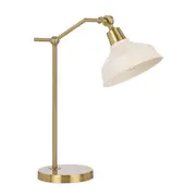Kylan Adjustable Antique Gold Wide Shade Table Lamp