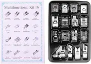 Sewing Machine Presser Feet Set 16PCS Professional Sewing Crafting Presser Foot Feet for Janome Bro er Singer Sewing Machine Parts & Accessories Blind Stitch Darning Presser Feet Kit