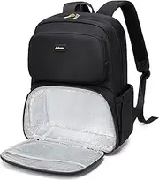 LABOMO Lunch Backpack for Women Work: Men 16 Inch Laptop Backpack with Insulated Lunch Compartment Lunchbox Bag Nurse Teacher