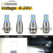 Ruiandsion P15D BA20D P36D P30D Motorcycle Head Light Bulb Scooter DRL 12V White
