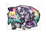 Fantasy Art Owl and Rudicorn Tapestry