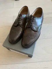 PEAL & CO x CROCKETT & JONES 11D BROWN SHELL CORDOVAN SHOES MARLOW WINGTIP