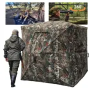 FUNHORUN Hunting Blind with Floor Mat, 360 Degree See Through Ground Blind for D
