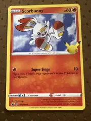 Pokémon SCORBUNNY SWSH002 Oversized First Partner Pack Promo NM