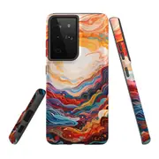 For Samsung Galaxy S21 Ultra Tough Protective Cover, Sunny Waves