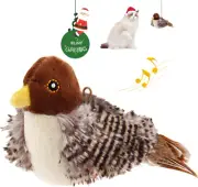 PETGEEK Gigwi Chirping Bird Cat Toys Realistic Bird Plush Toy - Perfect Melody