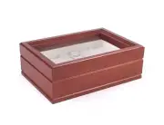 American Chest COMMANDER Ten Watch Storage Chest Solid Cherry Wood Box Case 10