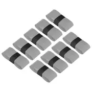 9 Pack Tennis Racket Grip Tape with Hole PU 43.3" Absorb Sweat Grey