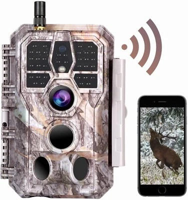 Trail Game Camera Bluetooth WIFI 32MP 1296P Night Vision Camera for Hunting