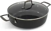 Blu. Cookware 28cm Induction Saute Pan – Toxin-Free, Durable Non-Stick Ceramic, Recycled Aluminum, PFA/PFOA-Free Pan, Suitable for All Hobs, with Cleaning Bamboo Brush