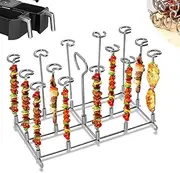 YIGECHENXIN Stainless Stee Vertical Skewer, 4.72 Inc Multifunctional Vertical Skewer Stands for Kitchen Grilling Chicken Meat Barbecue
