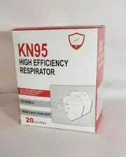 artnaturals KN95 Face Mask high efficiency respirator 20 pack Multi Layer Jasper