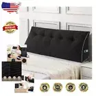 Versatile Full Headboard Pillow with Side Pockets for Reading & Relaxation